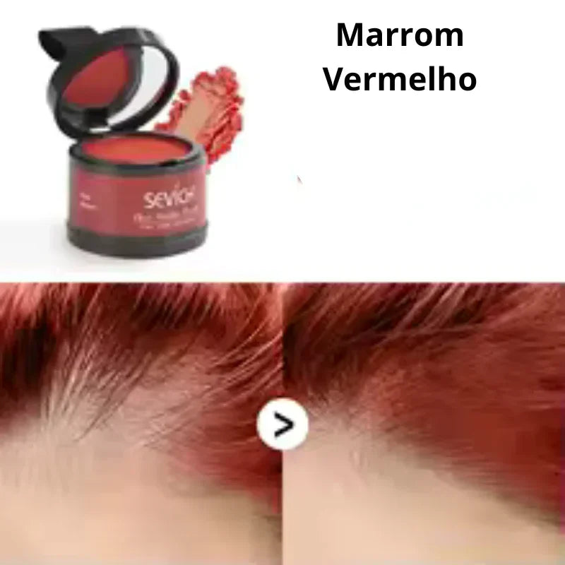 Pó Maquiagem p/ Cabelo a Prova D'agua