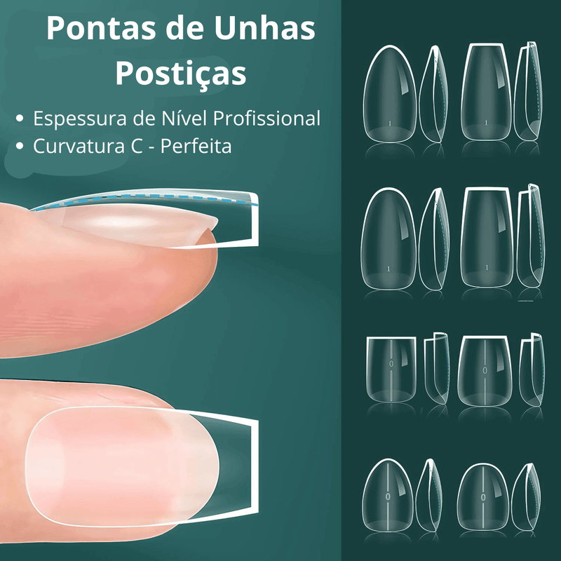 Unhas Postiças Extensões de Acrílico