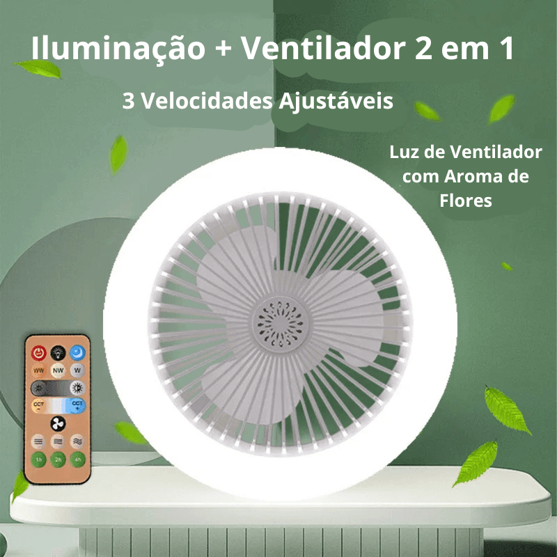 Ventilador de Teto e Lâmpada de Led