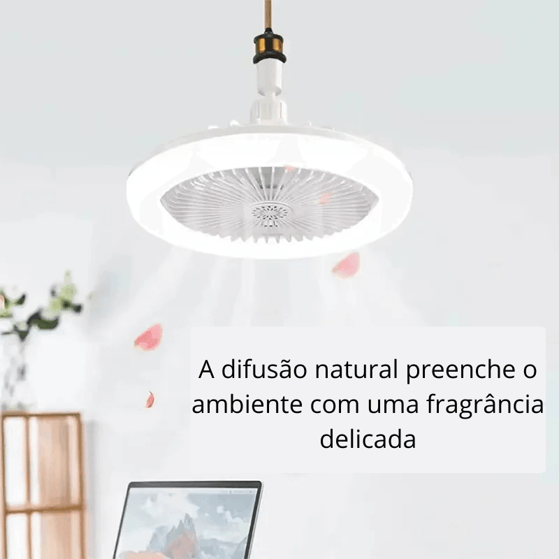 Ventilador de Teto e Lâmpada de Led