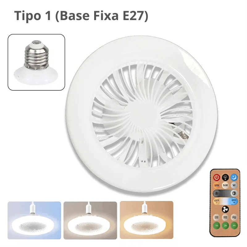 Ventilador de Teto e Lâmpada de Led