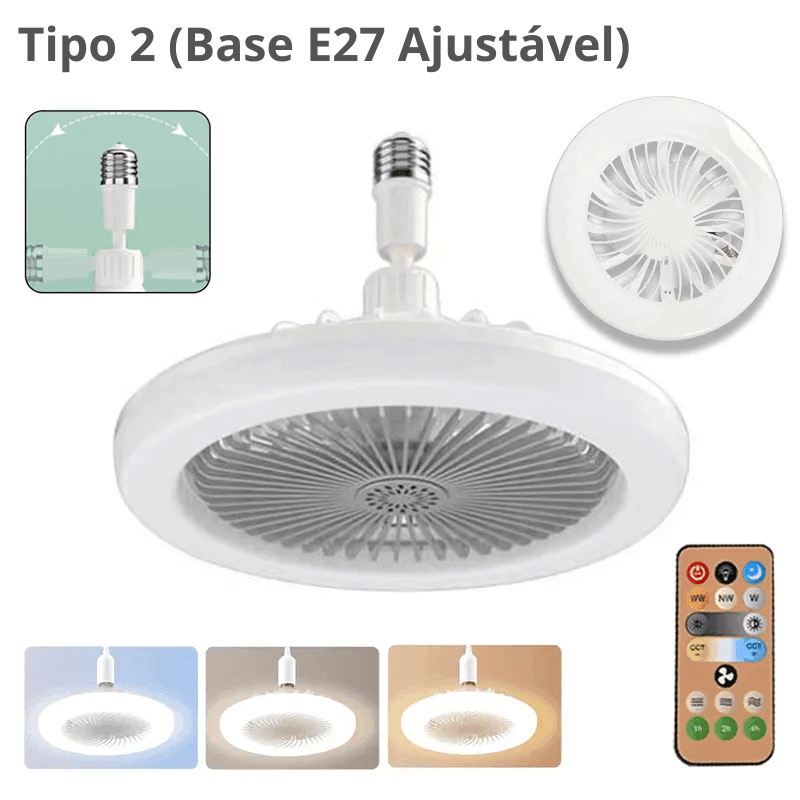 Ventilador de Teto e Lâmpada de Led